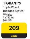 Grants Triple Wood Blended Scotch Whisky-750ml
