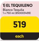 El Tequileno Blanco Tequila-750ml Each