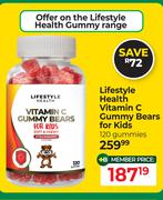 Lifestyle Health Vitamin C Gummy Bears For Kids-120 Gummies
