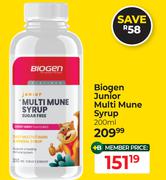 Biogen Junior Multi Mune Syrup-200ml