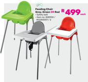 Baby Links Feeding Chair Grey, Green Or Red-Each