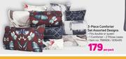3 Piece Comforter Set Assorted Designs-Per Pack
