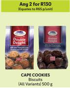 Cape Cookies Biscuits (All Variants)-For Any 2 x 500g