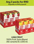 Liqui Fruit 100% Fruit Juice Blend (All Variants)-For Any 2 x 6 x 200ml