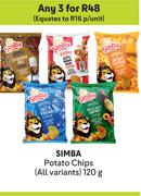 Simba Potato Chips (All Variants)-For Any 3 x 120g
