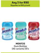 Mentos Gum Bottles (All Variants)-For Any 3 x 35's Pack