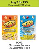 Popz Microwave Popcorn (All Variants)-For Any 2 x 3 x 85g