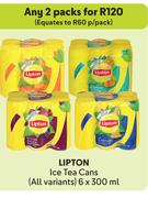 Lipton Ice Tea Cans (All Variants)-For Any 2 x 6 x 300ml