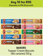 Bakers Topper Cream Biscuits (All Variants)-For Any 10 x 125g