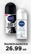 Nivea Roll On Assorted-50ml Each