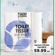 Food lover's 2 Ply Toilet Paper Rolls-9's Pack Each