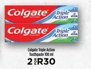 Colgate Triple Action Toothpaste-For 2 x 100ml