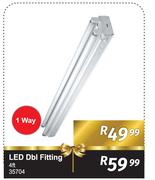 LED 1 Way Dbl Fitting 4Ft 35704