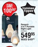 Tommee Tippee Penguin 2-In-1 Portable Night Light