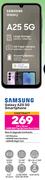 Samsung Galaxy A25 5G Smartphone-On 1.2GB Red Top Up Core More Data 