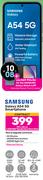 Samsung Galaxy A54 5G Smartphone-On 1.2GB Red Top Up Core More Data 