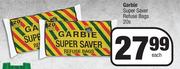 Garbie Super Saver Refuse Bags-20s Each