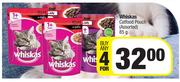 Whiskas Cat Food Pouch Assorted-For Any 4 x 85g
