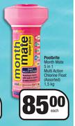 Poolbrite Month Mate 5 In 1 Multi Action Chlorine Float Assorted-1.5Kg Each
