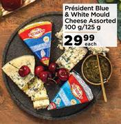 President Blue & White Mould Cheese Assorted-100g/125g Each