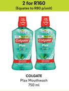 Colgate Plax Mouthwash-For 2 x 750ml