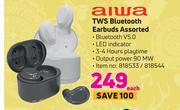 Aiwa TWS Bluetooth Earbuds Assorted-Each