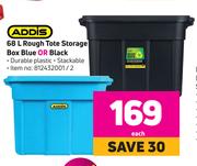 Addis 68L Rough Tote Storage Box Blue Or Black-Each