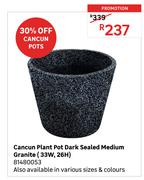 Cancun Plant Pot Dark Sealed Medium Granite (33W, 26H) 81480053
