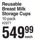 Philips Avent Reusable Breast Milk Storage Cups-10 Pack Each