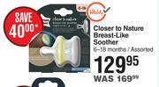 Tommee Tippee Closer To Nature Breast Like Soother Assorted (6-18 Months)