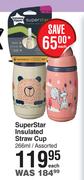 Tommee Tippee Super Star Insulated Straw Cup Assorted-266ml Each