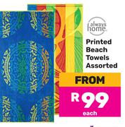 Always Home Printed Beach Towels Assorted-Each