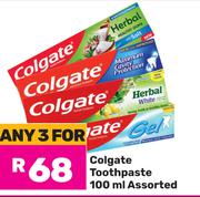 Colgate Toothpaste Assorted-For Any 3 x 100ml