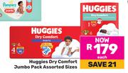 Huggies Dry Comfort Jumbo Pack (Assorted Sizes)-Each