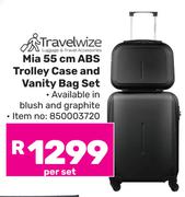 Travelwize Mia 55cm ABS Trolley Case And Vanity Bag Set-Per Set