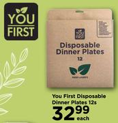 You First Disposable Dinner Plates-12's Pack