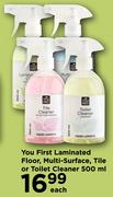 You First Laminated Floor, Multi-Surface, Tile Or Toilet Cleaner-500ml Each