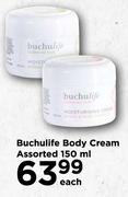 Buchulife Body Cream Assorted-150ml Each