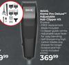 Wahl Home Pro Deluxe Adjustable Hair Clipper Kit 10 Piece