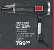 Nicky Clarke Hair Therapy Dryer 2000W