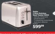 Stellar 2 Slice Stainless Steel Toaster 925W