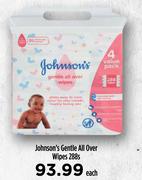 Johnson's Gentle All Over Wipes-288s Each
