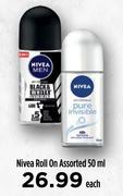 Nivea Roll On Assorted-50ml Each