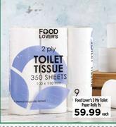 Food Lover's 2 Ply Toilet Paper Rolls-9s Each