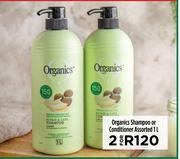 Organics Shampoo Or Conditioner Assorted-For 2 x 1L