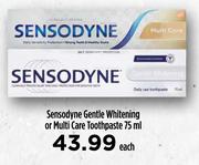 Sensodyne Gentle Whitening Or Multi Care Toothpaste-75ml Each