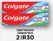 Colgate Triple Action Toothpaste-For 2 x 100ml