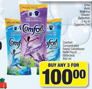 Comfort Concentrated Fabric Conditioner Refill Pouch(Selected)-For Any 3 x 800ml