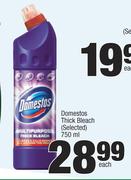 Domestos Thick Bleach(Selected)-750ml Each