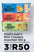 Food Lover's Rice Crackers Assorted-For 3 x 100g